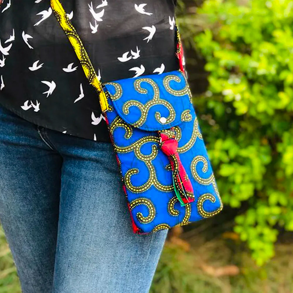 African Print Phone Bag